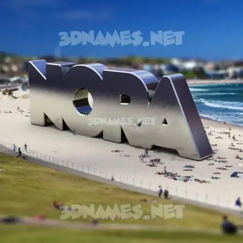 nora in Bondi Beach style - 3D name wallpaper