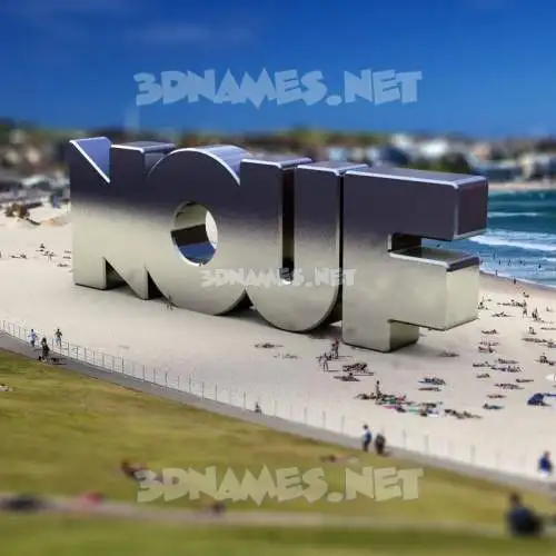 nouf in Bondi Beach style - 3D name wallpaper nouf in Bondi Beach style - 3D name wallpaper