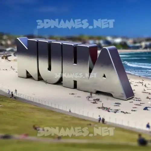 nuha in Bondi Beach style - 3D name wallpaper nuha in Bondi Beach style - 3D name wallpaper