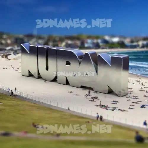 nuran in Bondi Beach style - 3D name wallpaper nuran in Bondi Beach style - 3D name wallpaper