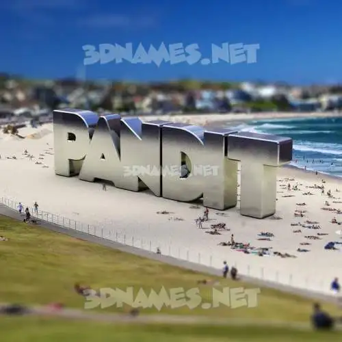 pandit in Bondi Beach style - 3D name wallpaper