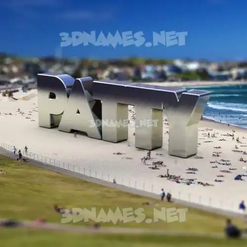 patty in Bondi Beach style - 3D name wallpaper patty in Bondi Beach style - 3D name wallpaper