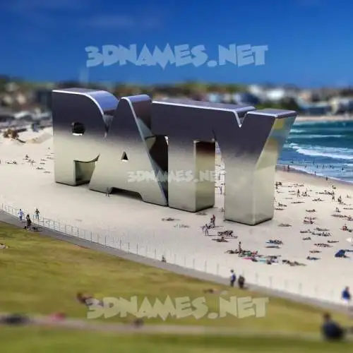 paty in Bondi Beach style - 3D name wallpaper