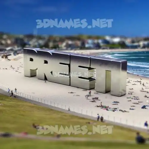 preeti in Bondi Beach style - 3D name wallpaper