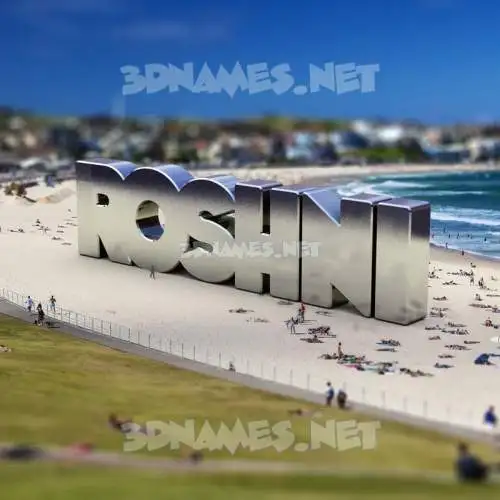 roshni in Bondi Beach style - 3D name wallpaper roshni in Bondi Beach style - 3D name wallpaper