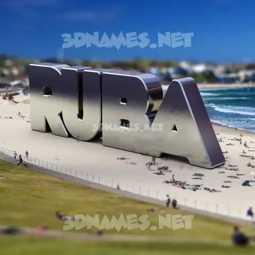 ruba in Bondi Beach style - 3D name wallpaper ruba in Bondi Beach style - 3D name wallpaper