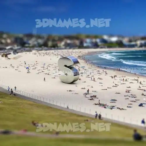 s in Bondi Beach style - 3D name wallpaper s in Bondi Beach style - 3D name wallpaper