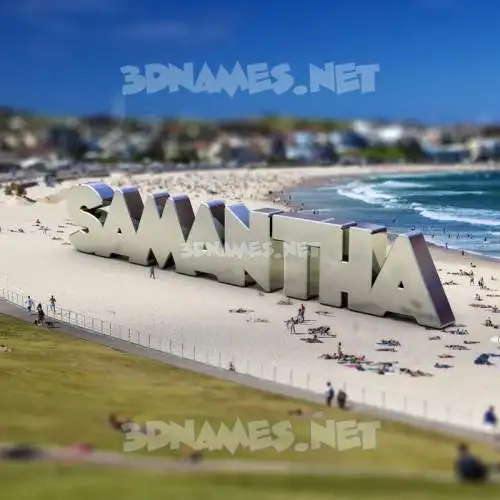 samantha in Bondi Beach style - 3D name wallpaper samantha in Bondi Beach style - 3D name wallpaper
