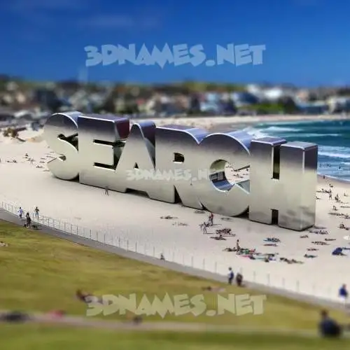 search in Bondi Beach style - 3D name wallpaper