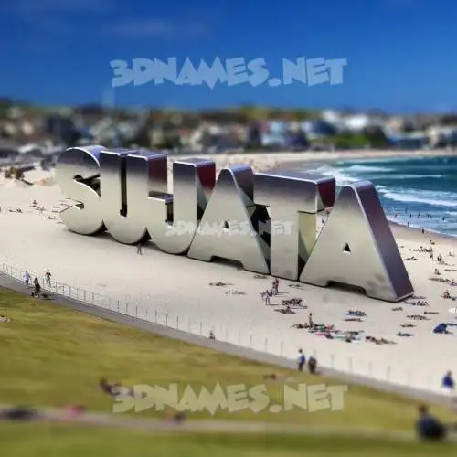 sujata in Bondi Beach style - 3D name wallpaper