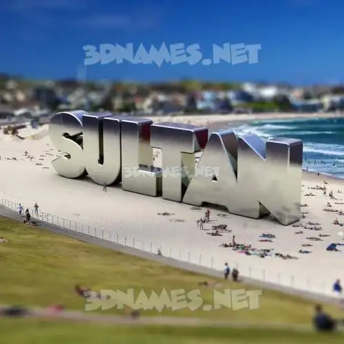 sultan in Bondi Beach style - 3D name wallpaper sultan in Bondi Beach style - 3D name wallpaper