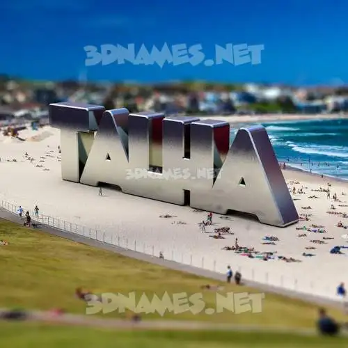 talha in Bondi Beach style - 3D name wallpaper