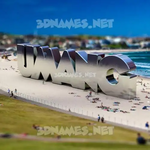 umang in Bondi Beach style - 3D name wallpaper