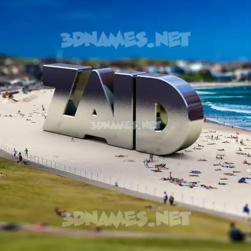 zaid in Bondi Beach style - 3D name wallpaper zaid in Bondi Beach style - 3D name wallpaper