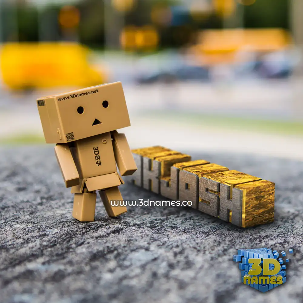 akjash in Hello Danbo style - 3D name wallpaper akjash in Hello Danbo style - 3D name wallpaper