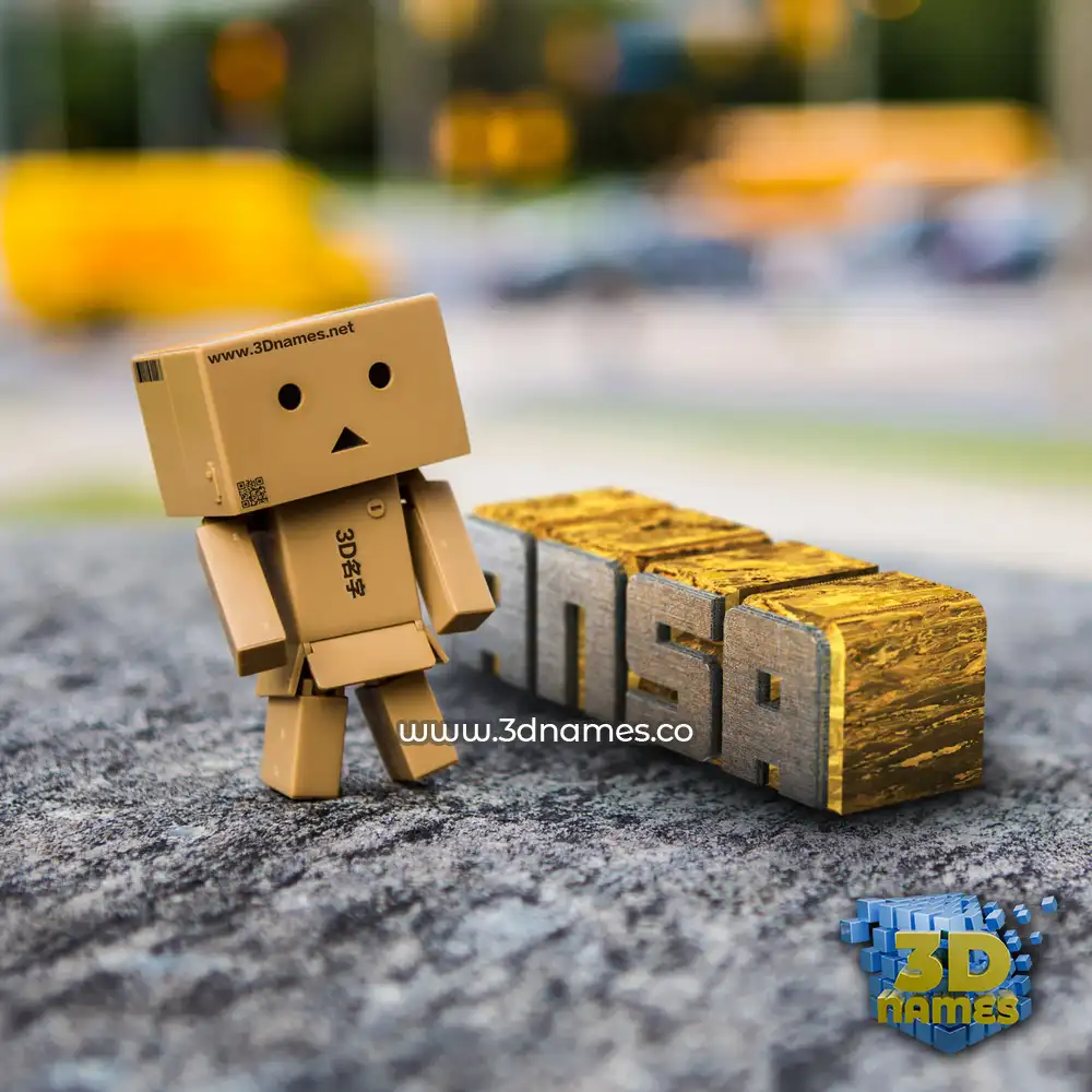 ansa in Hello Danbo style - 3D name wallpaper