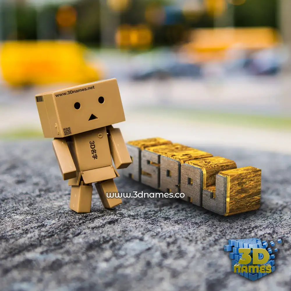 asraj in Hello Danbo style - 3D name wallpaper asraj in Hello Danbo style - 3D name wallpaper