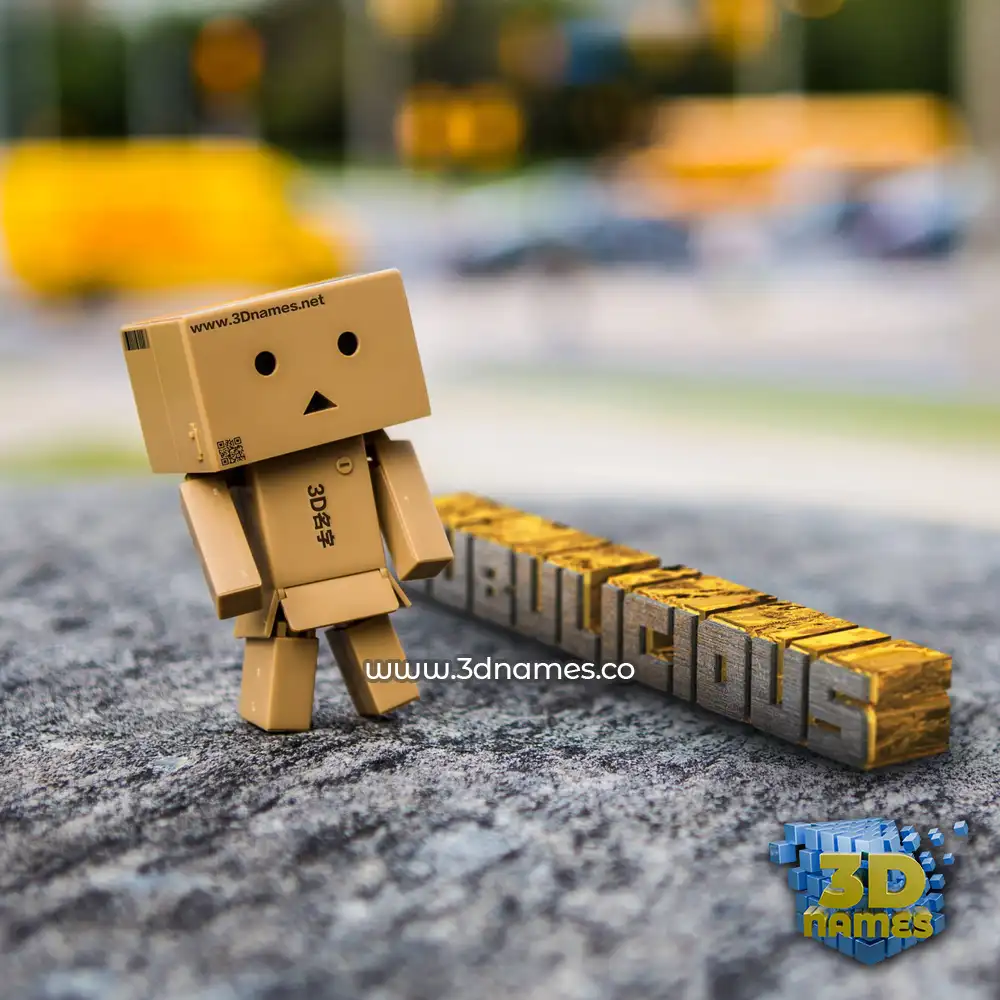 bubulicious in Hello Danbo style - 3D name wallpaper bubulicious in Hello Danbo style - 3D name wallpaper