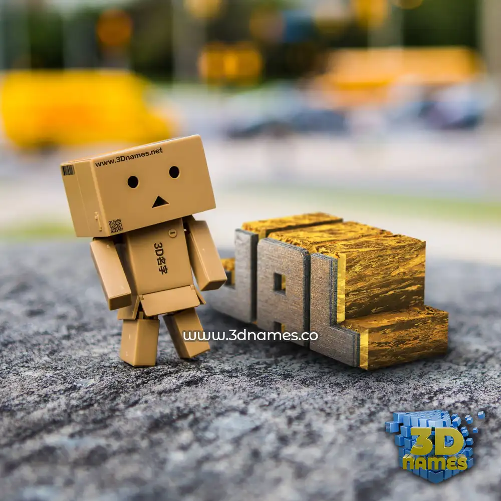jal in Hello Danbo style - 3D name wallpaper jal in Hello Danbo style - 3D name wallpaper
