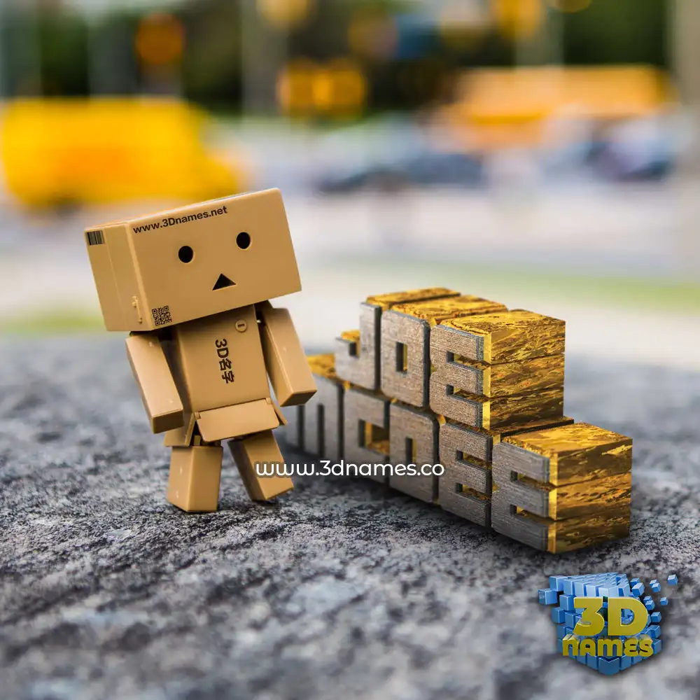 joe mcdee in Hello Danbo style - 3D name wallpaper