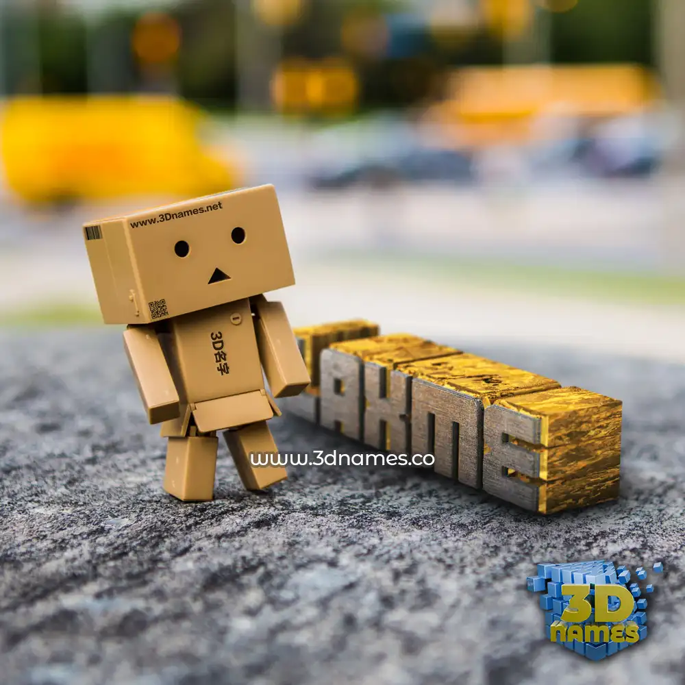 laxme in Hello Danbo style - 3D name wallpaper