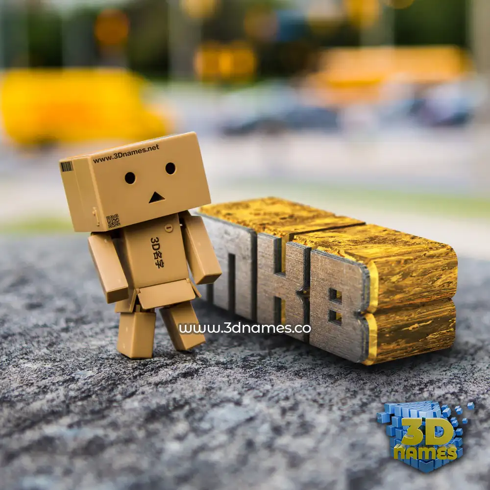 mkb in Hello Danbo style - 3D name wallpaper