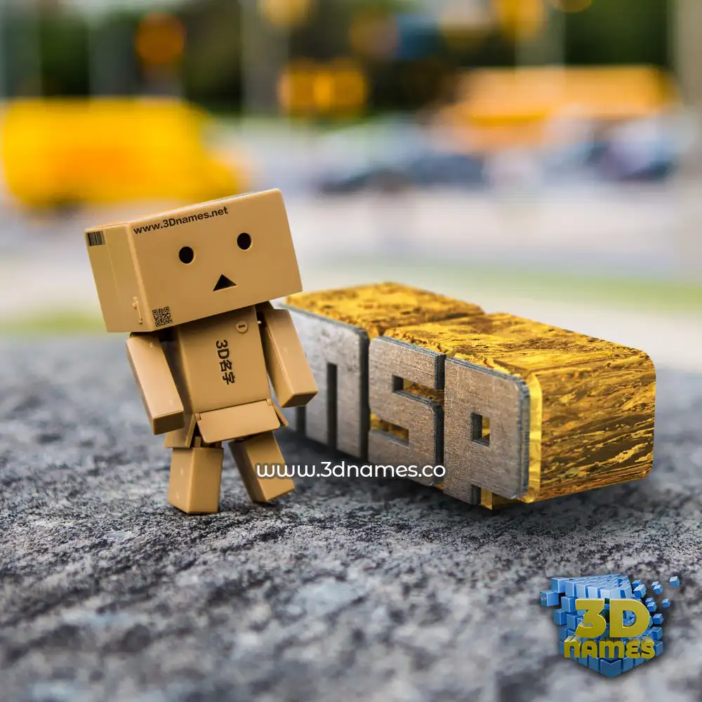 msp in Hello Danbo style - 3D name wallpaper