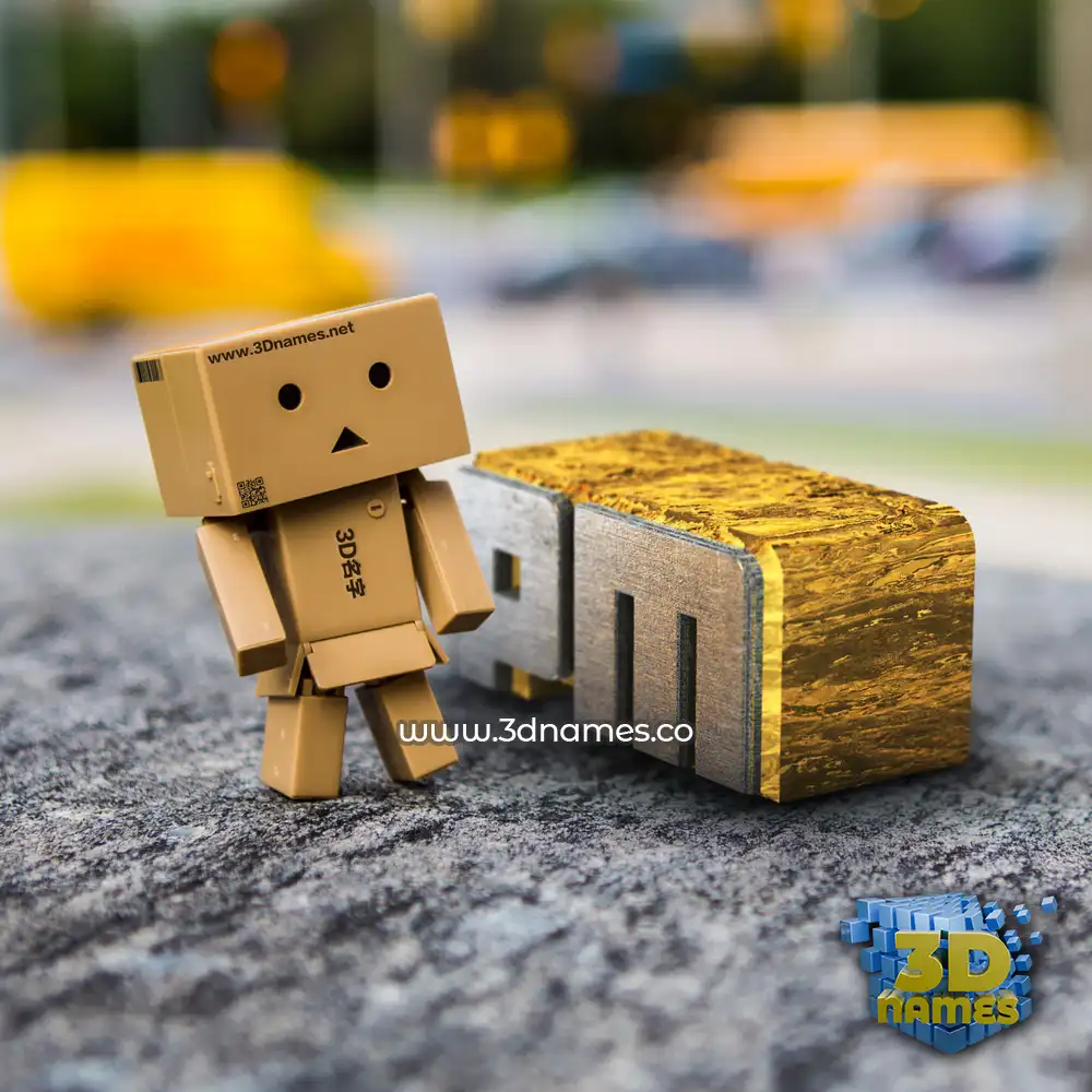 pm in Hello Danbo style - 3D name wallpaper