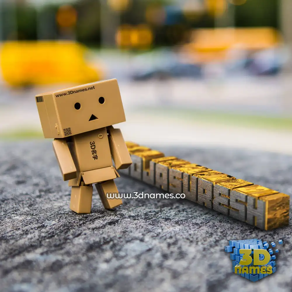 poojasuresh in Hello Danbo style - 3D name wallpaper