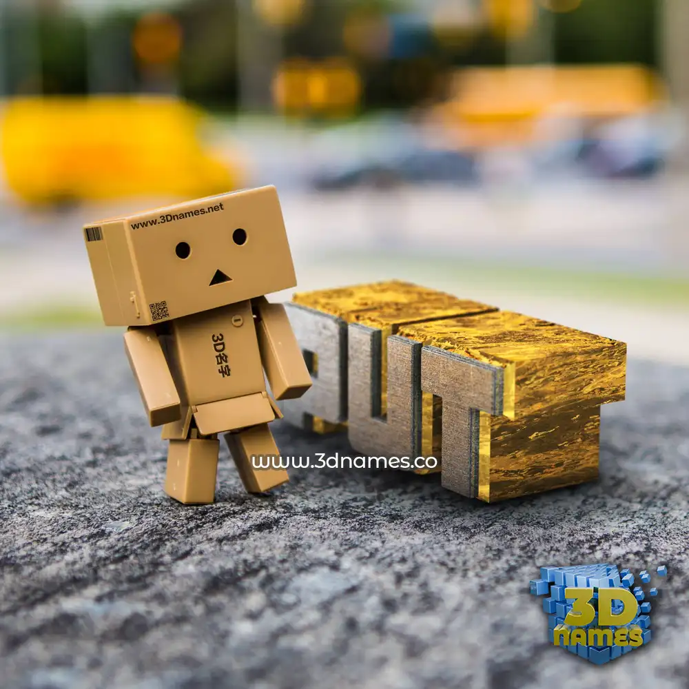 put in Hello Danbo style - 3D name wallpaper