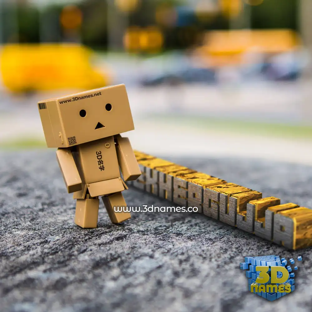 shekhergujja in Hello Danbo style - 3D name wallpaper