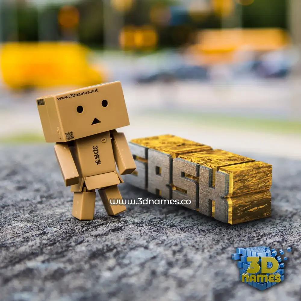srsk in Hello Danbo style - 3D name wallpaper