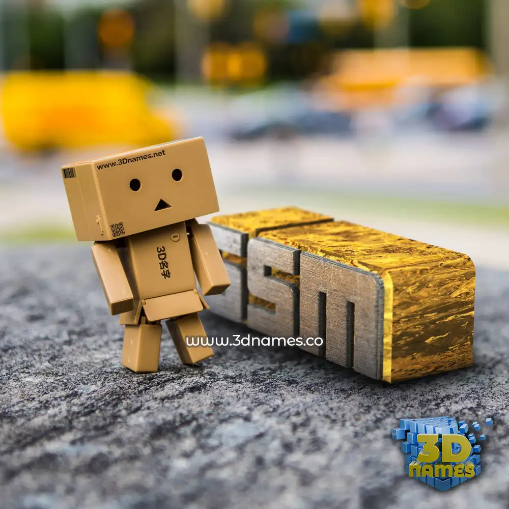 ssm in Hello Danbo style - 3D name wallpaper ssm in Hello Danbo style - 3D name wallpaper