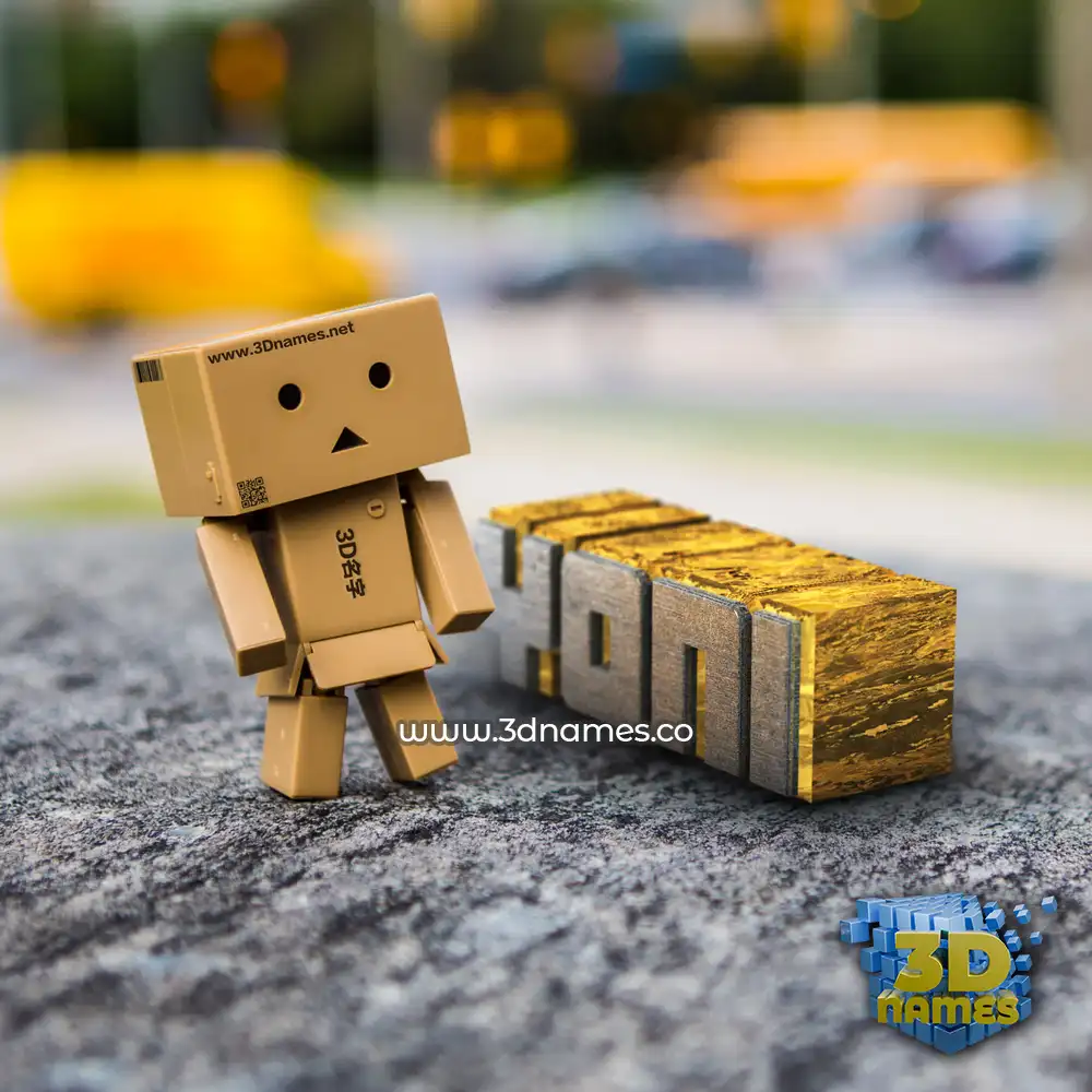 yoni in Hello Danbo style - 3D name wallpaper yoni in Hello Danbo style - 3D name wallpaper