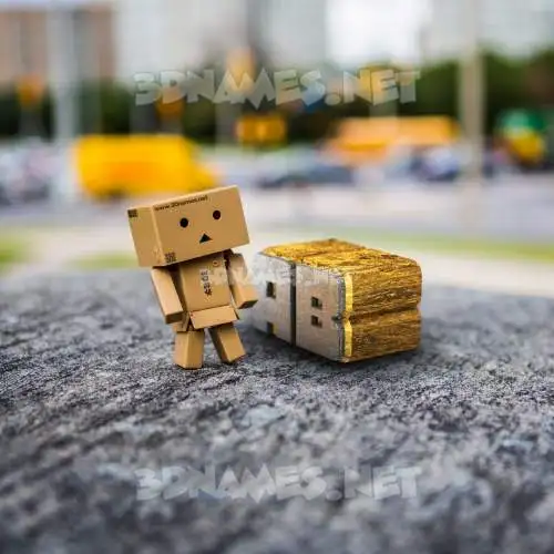 ab in Hello Danbo style - 3D name wallpaper