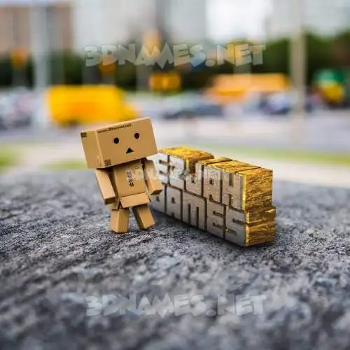 ezjah james in Hello Danbo style - 3D name wallpaper ezjah james in Hello Danbo style - 3D name wallpaper