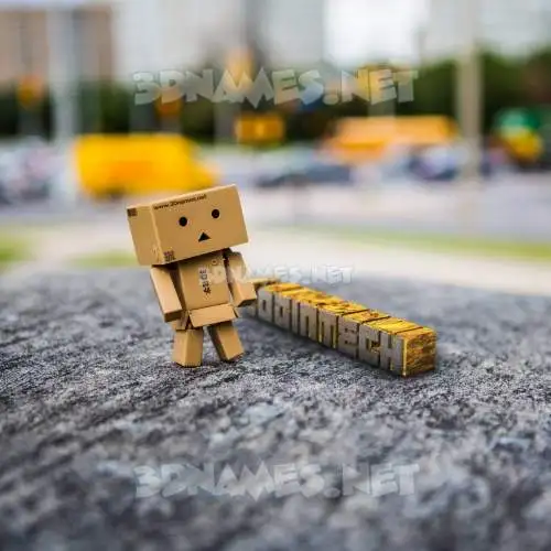 logintech in Hello Danbo style - 3D name wallpaper