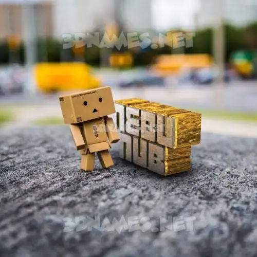 nebu nub in Hello Danbo style - 3D name wallpaper nebu nub in Hello Danbo style - 3D name wallpaper
