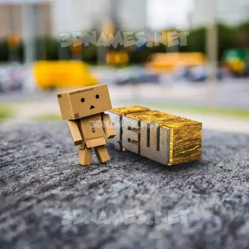 qew in Hello Danbo style - 3D name wallpaper qew in Hello Danbo style - 3D name wallpaper