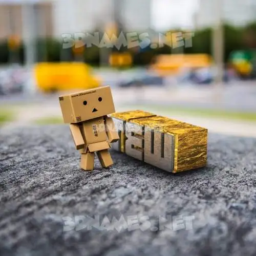 tew in Hello Danbo style - 3D name wallpaper tew in Hello Danbo style - 3D name wallpaper