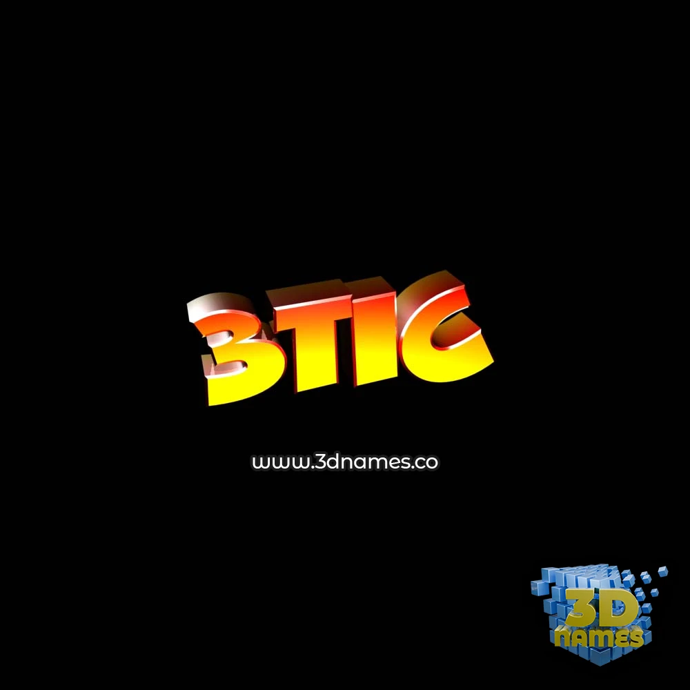 3tic in Black Background style - 3D name wallpaper