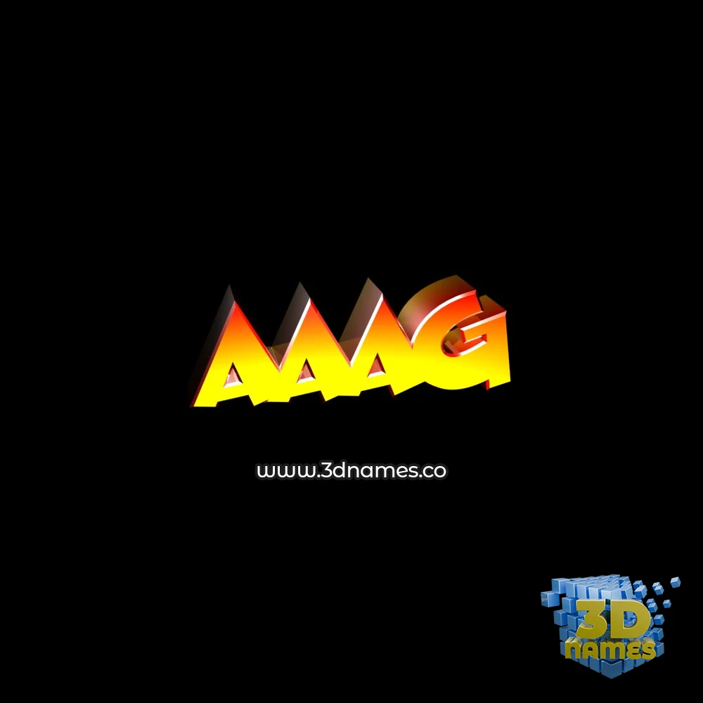 aaag in Black Background style - 3D name wallpaper