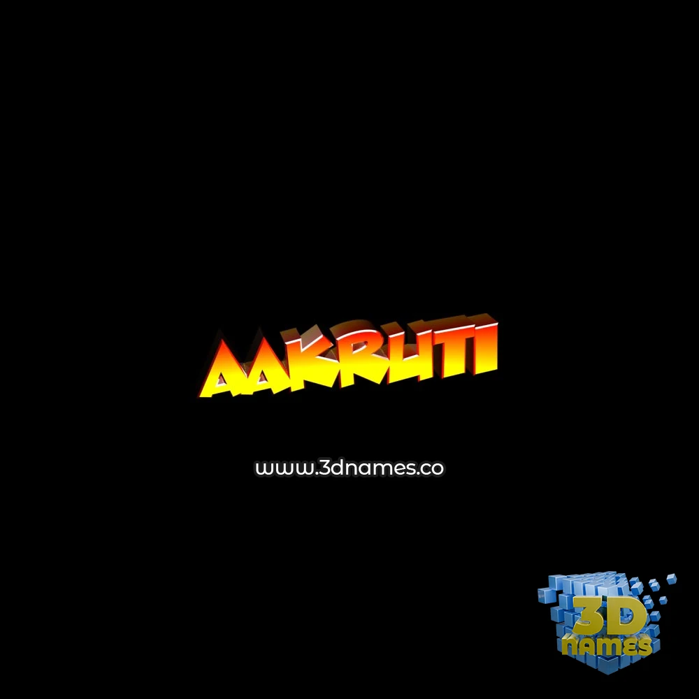 aakruti in Black Background style - 3D name wallpaper aakruti in Black Background style - 3D name wallpaper