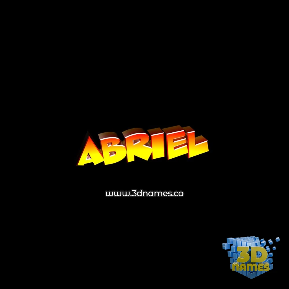 abriel in Black Background style - 3D name wallpaper