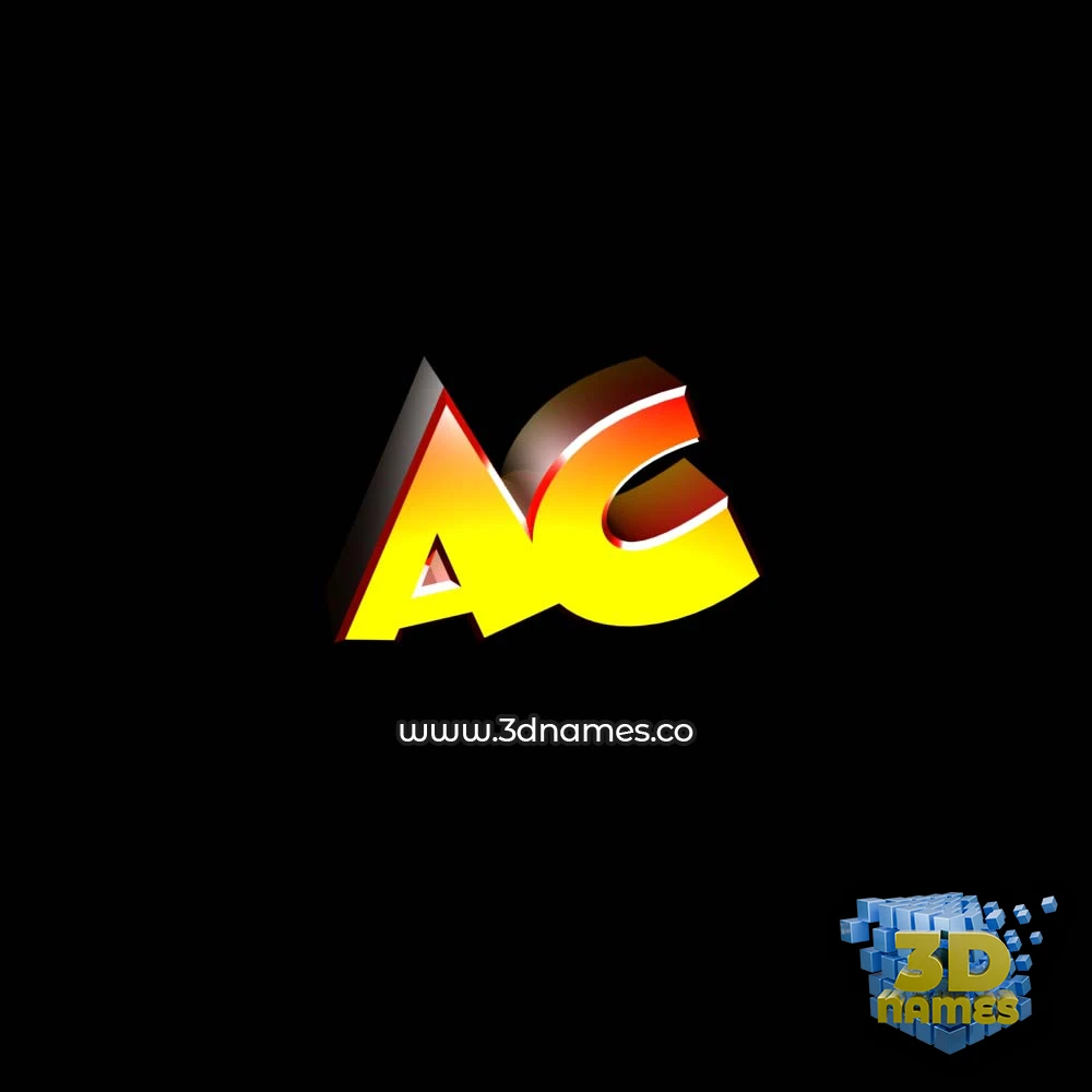 ac in Black Background style - 3D name wallpaper ac in Black Background style - 3D name wallpaper