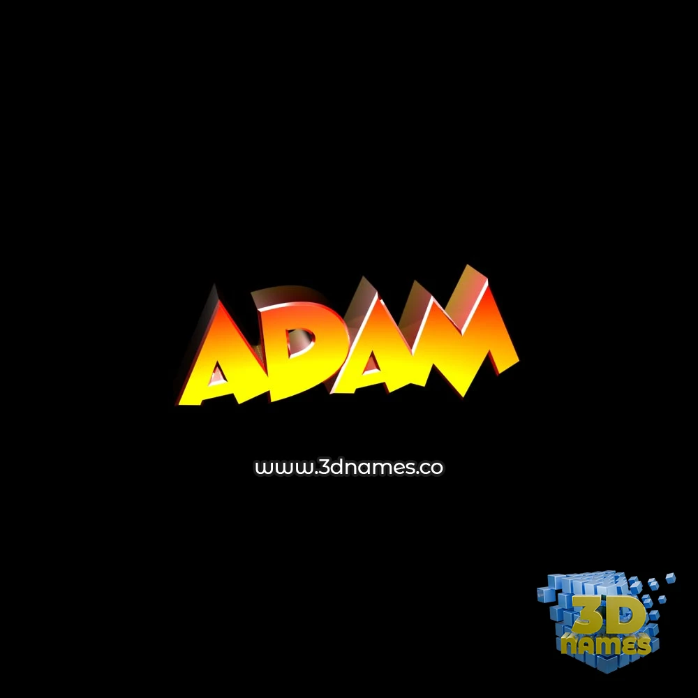 adam in Black Background style - 3D name wallpaper