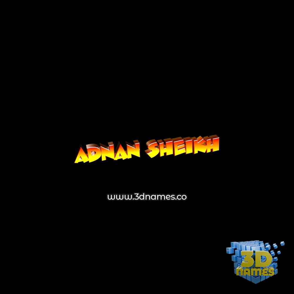 adnan sheikh in Black Background style - 3D name wallpaper