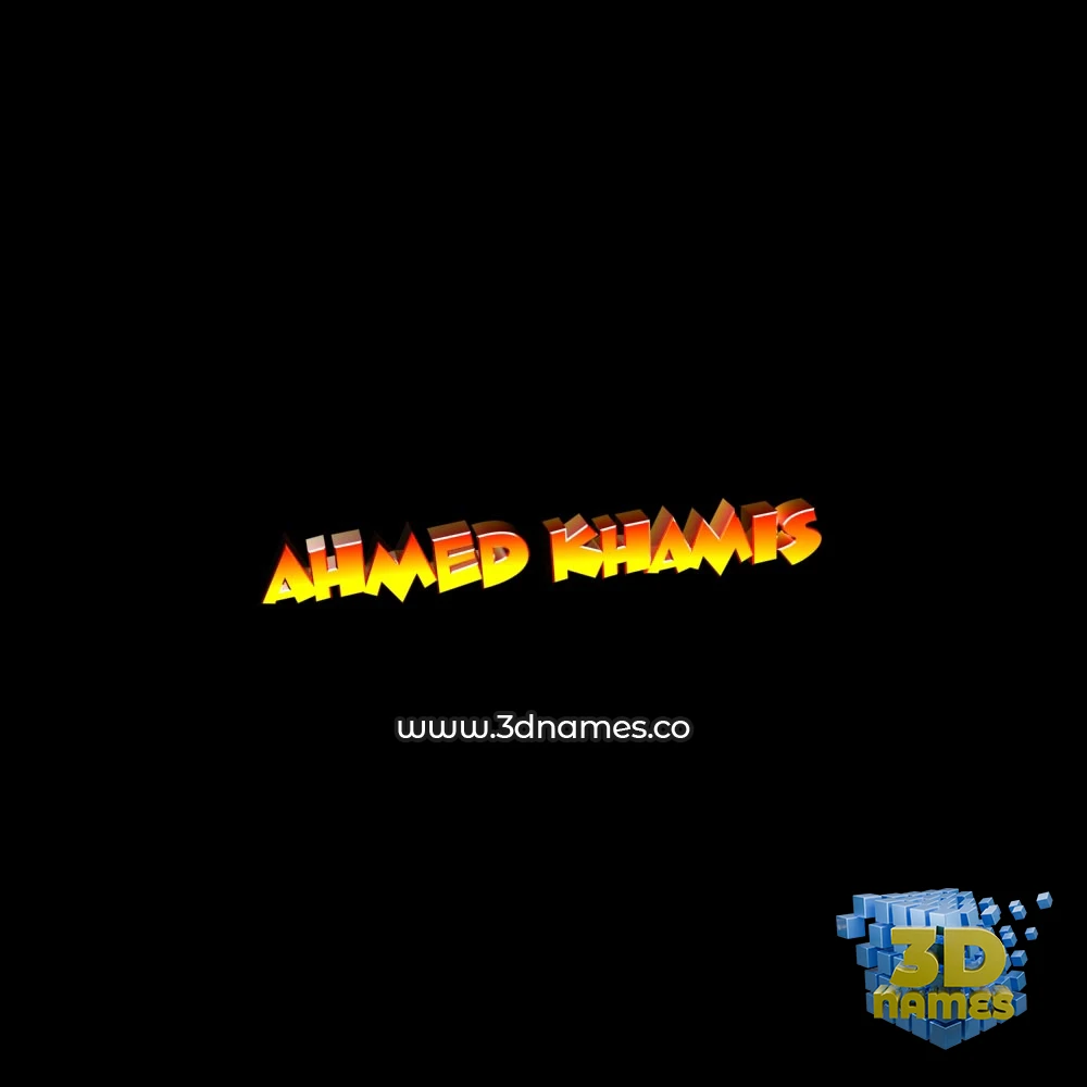 ahmed khamis in Black Background style - 3D name wallpaper ahmed khamis in Black Background style - 3D name wallpaper