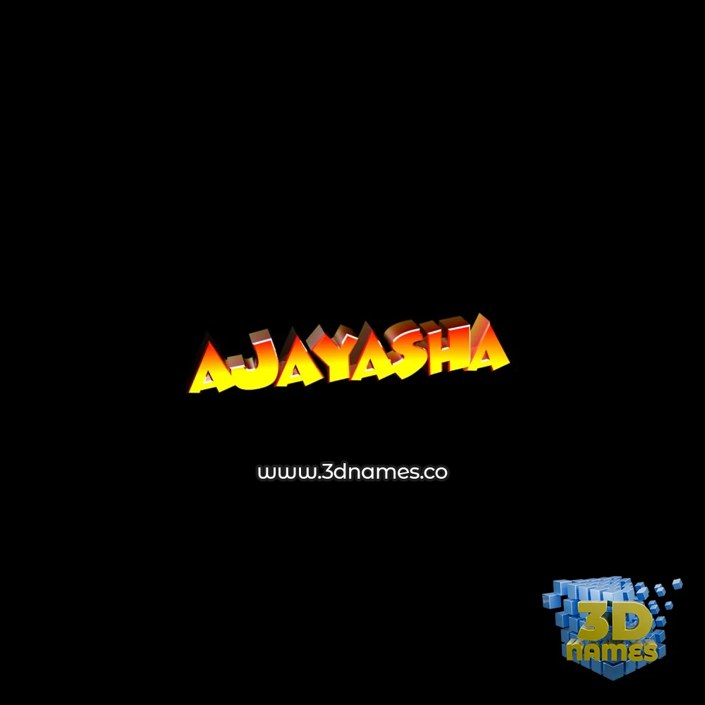 ajayasha in Black Background style - 3D name wallpaper