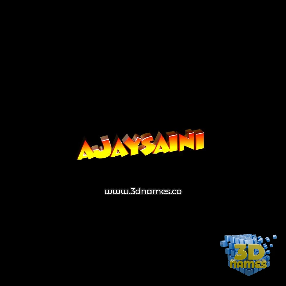 ajaysaini in Black Background style - 3D name wallpaper ajaysaini in Black Background style - 3D name wallpaper